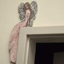 Anioł w różach... Ręcznie malowane.