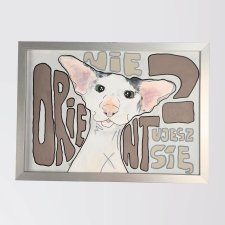 GRAFIKA / OBRAZ  - KOT ORIENTALNY - A3