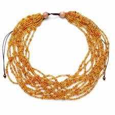 Naszyjnik Wielowarstwowy Złoto Bałtyku w Stylu Boho