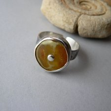 -bursztyn-pierścionek-
