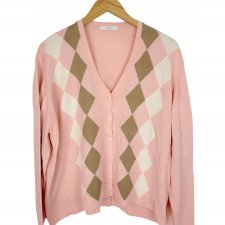 MARKS&SPENCER sweter kardigan damski romby 50 5XL