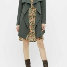 OBJECT płaszcz trencz khaki damski 34 XS