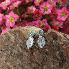 Kolczyki srebrne z indygolitem wkrętki