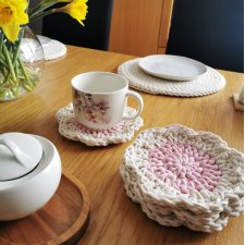 Podkładki kwiatki pod kubek 6szt.