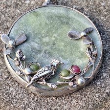 Ptak w ogródku - wisiorek