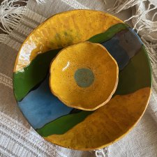 Zestaw dwóch ceramicznych misek