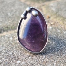 Ametyst - pierścionek regulowany