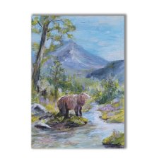 Tatry. Niedźwiedź. Obraz ręcznie malowany.