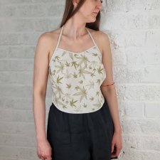 Dwustronny topik konopno-bawelniany. Polskie konopie.