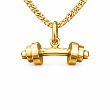 SZTANGA męski naszyjnik- srebro 925 złocone 24K