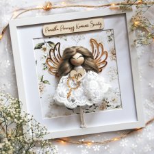 Pamiątka I Komunii Świętej - aniołek dziewczynka - prezent komunia