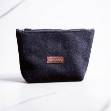 Kosmetyczka MAXI z grafitowego flauszu