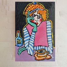 obraz do salonu dama