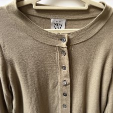 NOA NOA OLIWKOWY sweterek 10%caschmere 90%Cotton