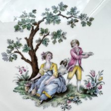 WATTEAU - ROYAL WORCESTER - lata 50-te. XXw.❤ Obraz na porcelanie