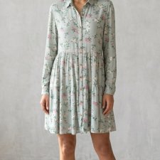 Miętowa sukienka wiskoza (F, A, Vw)