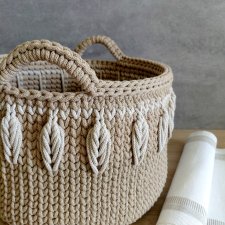 DUŻY KOSZ ZE SZNURKA BAWEŁNIANEGO