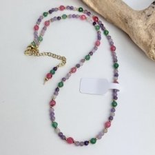 Naszyjnik choker • cytryn • jadeit • awenturyn | Biżuteria ręcznie robiona | DomilkowyDomek