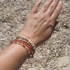 Bransoletka z kamienia rzecznego, amazonitu, jadeitu – ręcznie robiona biżuteria DomilkowyDomek