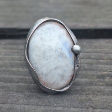 Kamień księżycowy - pierścionek regulowany