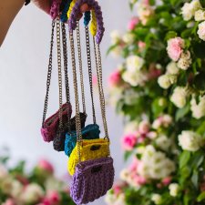 Torebeczka dla dziewczynki na drobiazgi niebieska