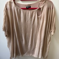 100% Silk RINALDI romantyczna oryginalna dwuwarstwowa   zwiewna bluzka jedwabna