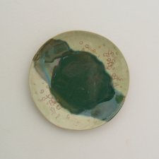 Zielony talerzyk ceramiczny