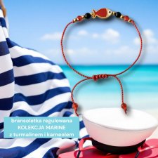 bransoletka regulowana kolekcja MARINE z turmalinem i karneolem