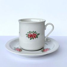 Filiżanka porcelana Wawel polski design motyw róż retro home