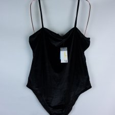 Primark czarne welurowe body - L 14-16 / 42-44 z metką