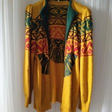 Vintage 80s angora unikatowy sweter długi kardigan cardigan rare sweater viscose oversize