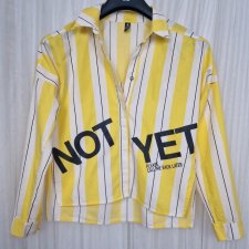 Cuidado con el Perro koszula damska paski biało żółta M