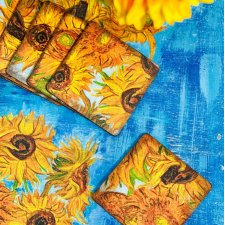 Podkładki pod kubki, dekoracja ze słonecznikami, sielskie, prezent