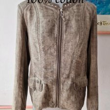 C&A żakiet khaki letni 42 XL 44 plus size