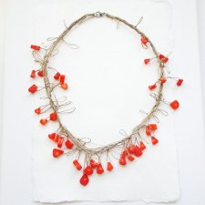 Koralowa wyspa Naszyjnik lniany