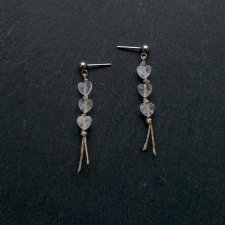 Kolczyki serduszka Kryształ górski