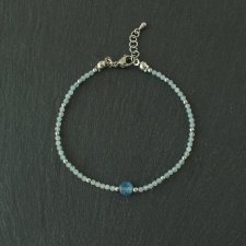 Kianit i akwamaryn Delikatna Bransoletka