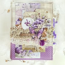Notes -  junk journal lawendowy