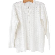 Plus size kardigan vintage bawełna 