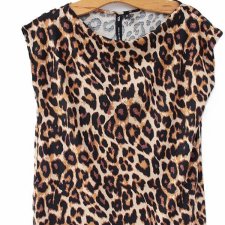 Top vintage The Black Label Collection bluzka w panterkę