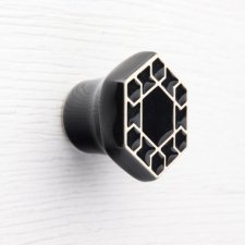 Ceramiczna gałka do mebli czarna, wz.6