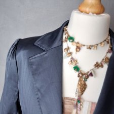 Żakiet ORSAY prążki grafit połysk elegancki y2k XS