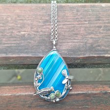 Niebieski ptak  - wisiorek