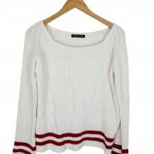 SEELER sweter ecru dekolt łódka 38/40 M/L