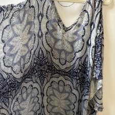 Silk nietoperz  zwiewna bluzka  oryginalna jedwabna bluzka