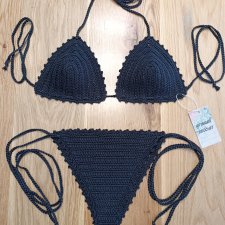 Bikini szydełkowe czarne M