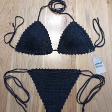Bikini szydełkowe czarne L
