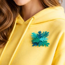 Przypinka  kształty w kolorach jesieni