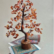 Natural Carnelian Bonsai Tree ❤ Talizman szczęścia -Odwaga, kreatywnosć, ochrona