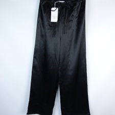 Zara satynowe proste spodnie z metką / M